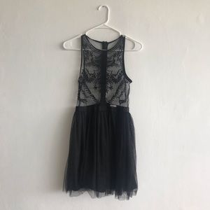 Black Tulle Mesh Dress